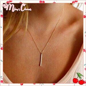 2/$25🍒 Stainless Steal BAR Pendant Necklace